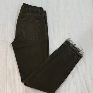 Current/Elliott Dark Olive Ankle Jeans
